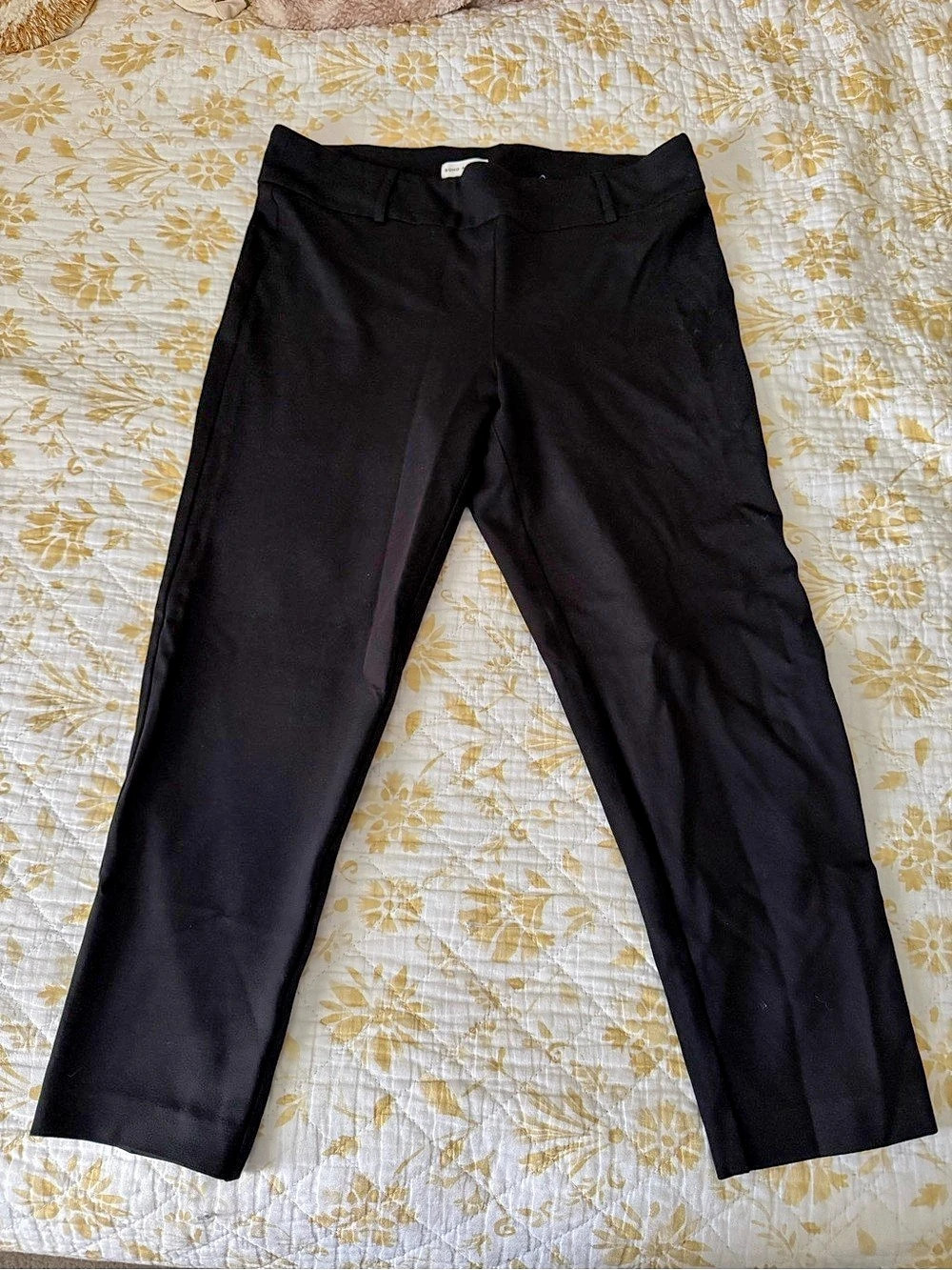 SOHO APPAREL Straight Leg Pants in Black Size XL Like New